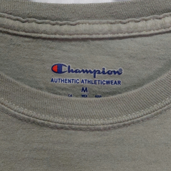Champion Men's Medium Green Short Sleeve Tee - Picture 3 of 5